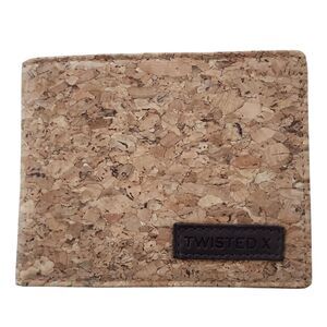 Twisted X TX-CORK-T Bi-fold Wallet Natural Cork Western Slim Lightweight